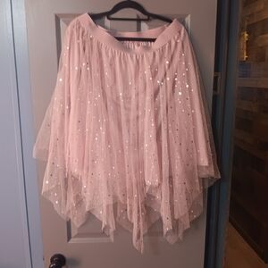 Tan Sparkle Star Tulle Skirt